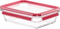 Emsa Aufbewahrungsbecher Clip & Close Glas, Glas, Polyprophylen (PP), (2-tlg), 1,1