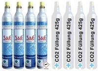 BlueCraft CO₂-Zylinder CO2-Kartusche Soda 425g f&uuml;r je bis zu 60 Liter Sprudel
