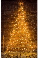 Star-Max LED Baum LED Wandtannenbaum GALAXY 3x1,5m 260 warmwei&szlig;e LEDs au&szlig;en FHS