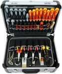 FAMEX Werkzeugkoffer 700-L Alu Werkzeugkasten (Werkzeugkiste robust, abschlie&szlig;bar),