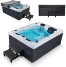 Artsauna Whirlpool Oasis mit Treppe, (Spa mit Massaged&uuml;sen, LED-Beleuchtung, inkl.