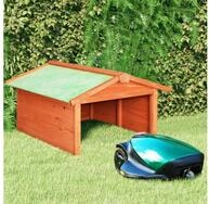 vidaXL M&auml;hroboter-Garage, Roboter-Rasenm&auml;her Garage 72x87x50 cm Massivholz...