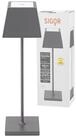 SIGOR LED Tischleuchte Tischleuchte NUINDIE Graphitgrau eckig, Dimmbar, 1 LED