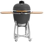 BBQ-Toro Keramikgrill Kamado Grill Holzkohlegrill "KURO" &Oslash; 52 cm, Grau,