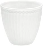 Greengate Becher Alice Latte Cup white 9 cm, Steingut