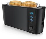 Arendo Toaster Edelstahl, Langschlitz, Display mit Restzeitanzeige,...
