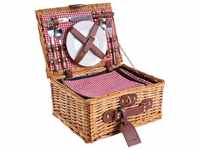 eGenuss Picknickkorb Handgefertigtes Picknickkorb für 2 Personen (Personen aus