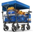 KESSER Bollerwagen, Bollerwagen Faltbar GTS-9100 mit Dach Handwagen Transportwagen