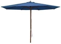 vidaXL Sonnenschirm Sonnenschirm mit Holzmast 350 cm Blau