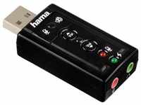 Hama USB Soundkarte 7.1 Surround Extern Audio-Kabel, mit Virtual 3D Soundeffekt
