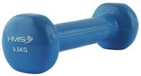 HMS Kurzhantel Fitness (Gusseisen mit Vinylbeschichtung) 0,5kg blau - 1 St&uuml;ck