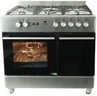Gasline Gas-Standherd mit Flaschenschrank GAG90GOXFL, mit 1-fach-Teleskopauszug,
