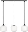 EGLO H&auml;ngeleuchte MANTUNALLE Pendellampe, Stahl, Glas, IP20, E27, Esstischlampe,