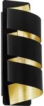 EGLO Wandleuchte ELIZONDO Wandlampe, schwarz-gold, Metall, exkl. Leuchtmittel E14,