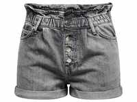 ONLY Jeansshorts ONLCUBA LIFE PAPERBAG, grau
