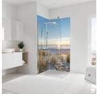 Schulte Duschr&uuml;ckwand 90 x 210 cm Alu-Verbund, (2-tlg), Sonnenuntergang D&uuml;ne