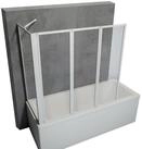 Schulte Badewannenfaltwand Smart 129 x 121 cm, Sicherheitsglas, mit Festelement...