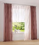 OTTO home Gardine Dimona (2 St), Kr&auml;uselband, transparent, Voile, 2er-Set,