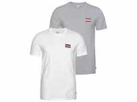 Levi's® T-Shirt LE 2PK CREWNECK GRAPHIC (2-tlg), grau|weiß