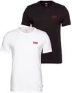Kurzarmshirt LEVI'S, Herren, Gr. XL, schwarz-wei&szlig; (schwarz, wei&szlig;), Jersey,