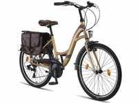 Licorne Bike Stella Plus Premium City Bike 26" milchbraun