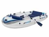 ArtSport Schlauchboot, bis 4 Personen - inkl. Luftpumpe, Paddel und mehr blau|grau