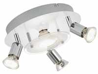 Briloner Leuchten LED Deckenleuchte 3498-048, LED wechselbar, Warmweiß, chrom,...