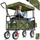 KESSER Bollerwagen, Bollerwagen faltbar mit Dach Handwagen Transportkarre...