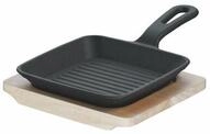 SCHULTE-UFER Grillpfanne Rustika, Gusseisen (Set, 1 x Mini-Grillpfanne, 1 x