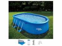 Summer Waves Aufblasbarer Pool Quick Set 549x345x107cm blau