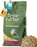 futterbauer Futterbauer Streufutter schalenlos mit Mehlw&uuml;rmern 25 kg Vogelfutter,