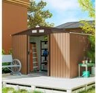 Outsunny Ger&auml;tehaus Fahrradschuppen, Schuppen mit Fundament, BxT: 277x195 cm,