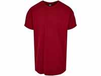 URBAN CLASSICS T-Shirt Urban Classics Herren Long Shaped Turnup Tee (1-tlg), rot
