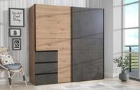 FORTE Schwebet&uuml;renschrank Winn, Schiebet&uuml;renschrank mit 3 Schubladen, Made in