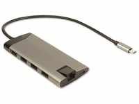 Inter-Tech INTER-TECH USB-Hub ARGUS GDC-802, 8in1, USB-C USB-Adapter
