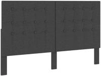 vidaXL Kopfteil, Bett Kopfteil Getuftet Dunkelgrau Stoff 180 x 200 cm