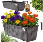 Casaria Blumenkasten, 2er Set 11 Liter Montagehalterung indoor outdoor