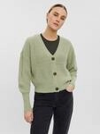 Strickjacke VERO MODA "VMLEA LS V-NECK CUFF CARDIGAN NOOS", Damen, Gr. XL, beige