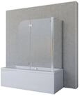 Schulte Badewannenfaltwand Angle 112x142 cm, Sicherheitsglas, 2-teilig mit