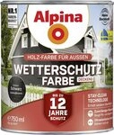 Alpina Holzschutzlasur Alpina Wetterschutzfarbe 0,75 L schwarz