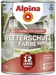Alpina Holzschutzlasur Alpina Wetterschutzfarbe 2,5 L steingrau