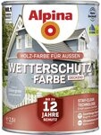 Alpina Wetterschutzfarbe 2,5l, Bis zu 12 Jahre Wetterschutz, N&auml;sseschutz, gegen