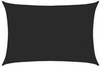 vidaXL Sonnensegel Sonnensegel 160 g/m&sup2; Schwarz 3x4,5 m HDPE, (1-tlg)