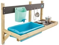 TP Toys Outdoor-Spielk&uuml;che Mops Deluxe Holz, F&uuml;r Kinder ab 3 Jahren, Herd mit