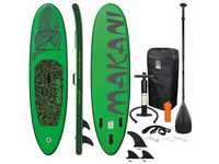 ECD Germany SUP-Board Stand Up Paddle Board aus PVC Paddelboard, Surfboard Grün