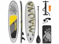 ECD Germany SUP-Board Stand Up Paddle Board aus PVC Paddelboard, Surfboard Grau