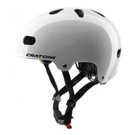 Cratoni Fahrradhelm Cratoni Kinderhelm C-Mate jr wei&szlig; gl&auml;nzend S/M 54 bis 58cm