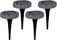 n&auml;ve LED Gartenleuchte LED-Solar Bodenleuchte, LED fest integriert, Kaltwei&szlig;, mit