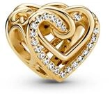 Pandora Bead 769270C01, Funkelndes Verschlungenes Herz Goldfarben