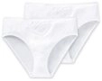 Schiesser Tai-Slip "Cotton Essentials" (2er-Pack) mit zarten Stickerei-Motiven wei&szlig;